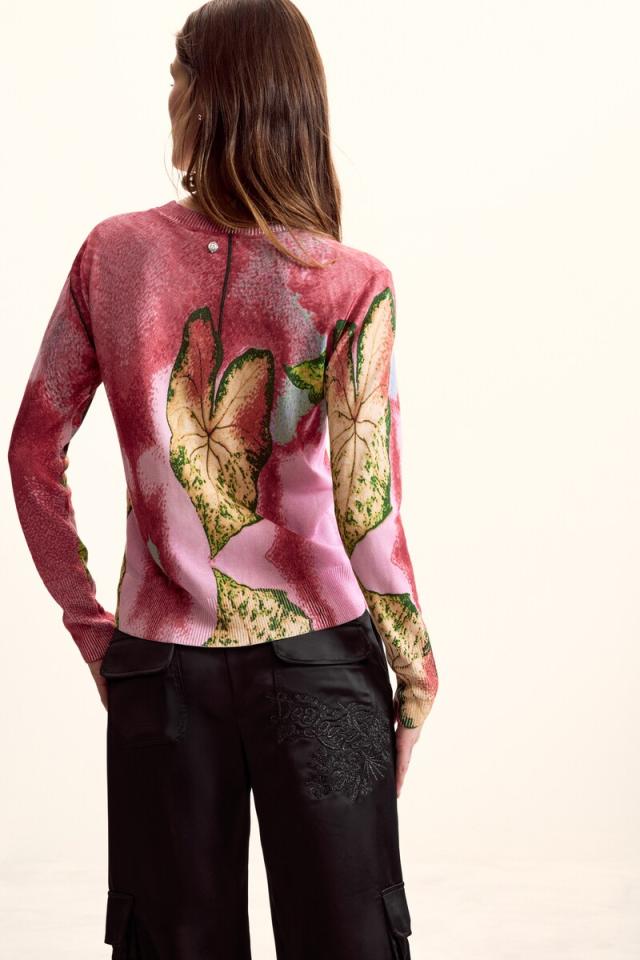 デシグアル（Desigual）/【5サイズ展開】ライトウェイト リーフ柄セーター by クリスチャン・ラクロワ 2026SS_2