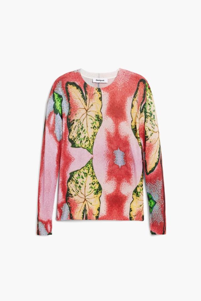 デシグアル（Desigual）/【5サイズ展開】ライトウェイト リーフ柄セーター by クリスチャン・ラクロワ 2026SS