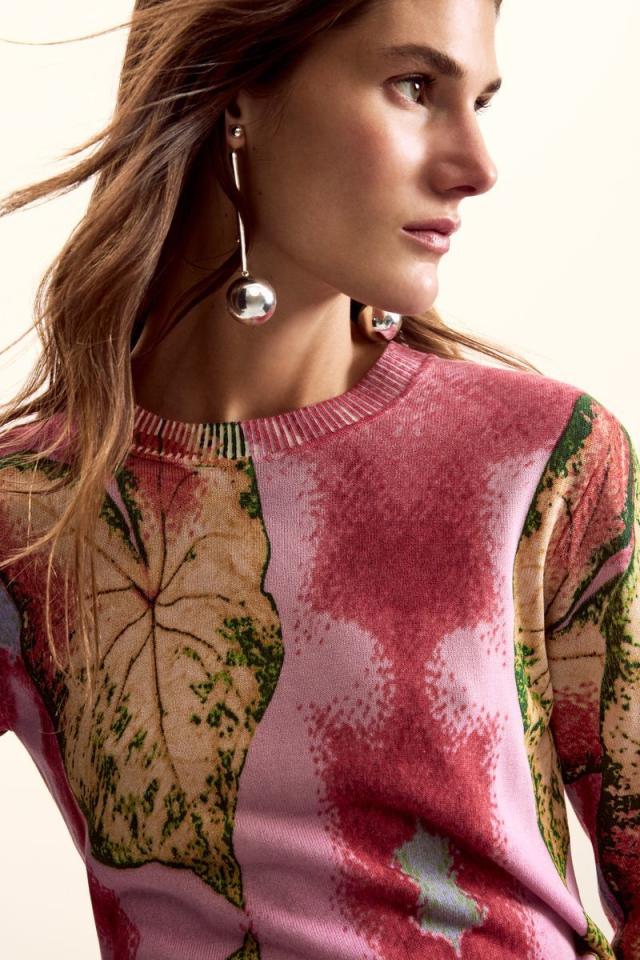 デシグアル（Desigual）/【5サイズ展開】ライトウェイト リーフ柄セーター by クリスチャン・ラクロワ 2026SS_3