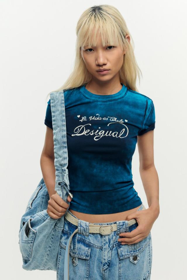 デシグアル（Desigual）/【5サイズ展開】DesigualフロッキープリントTシャツ 2026SS