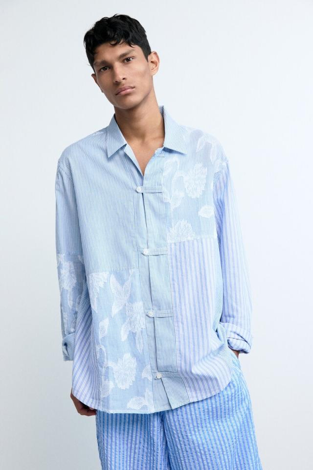 デシグアル（Desigual）/【4サイズ展開】花柄ストライププリントシャツ 2026SS