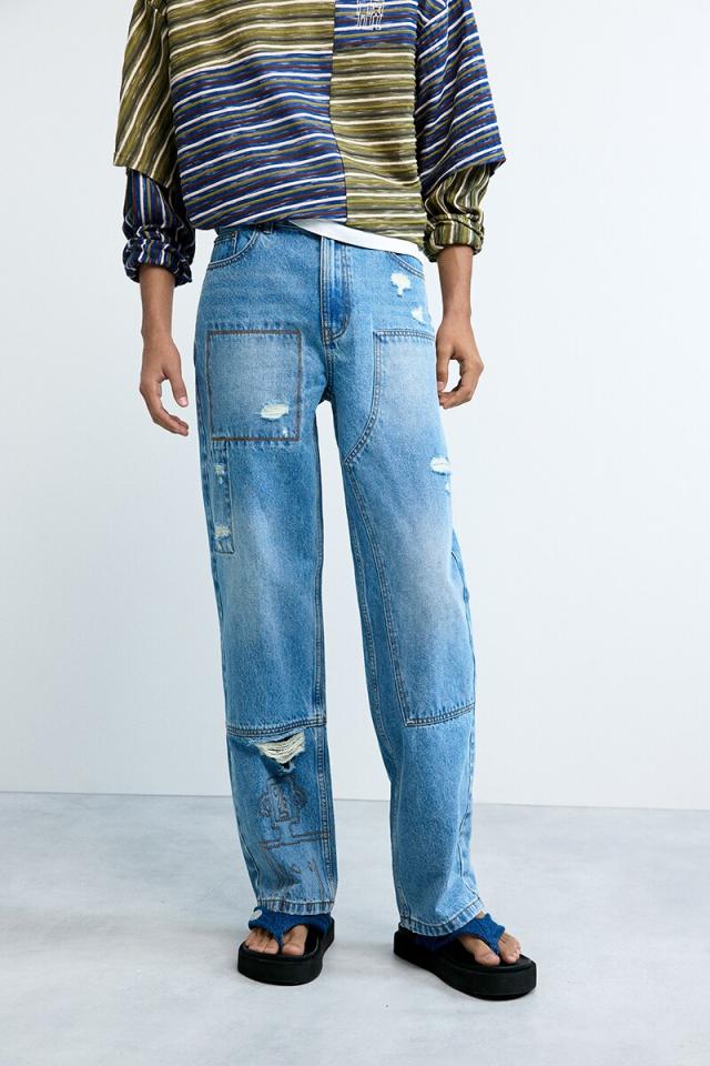 デシグアル（Desigual）/【6サイズ展開】ステッチデニムパンツ 2026SS