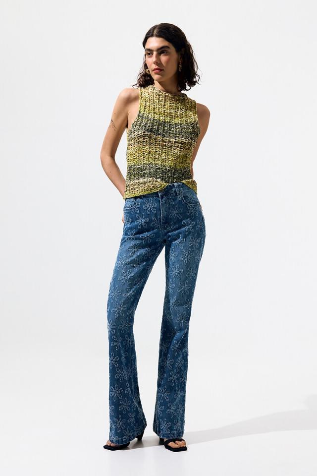 デシグアル（Desigual）/【6サイズ展開】フラワーステッチ フレアデニムパンツ 2026SS 新作_1