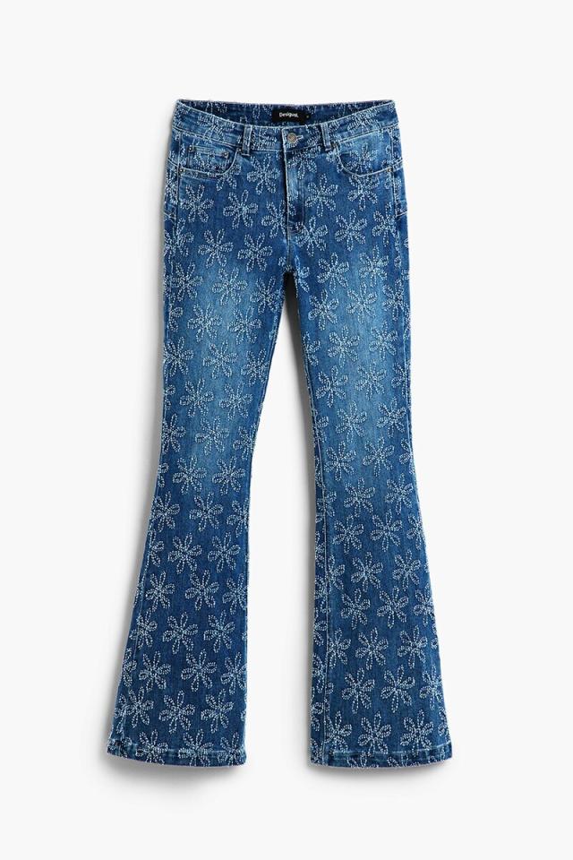 デシグアル（Desigual）/【6サイズ展開】フラワーステッチ フレアデニムパンツ 2026SS 新作_6