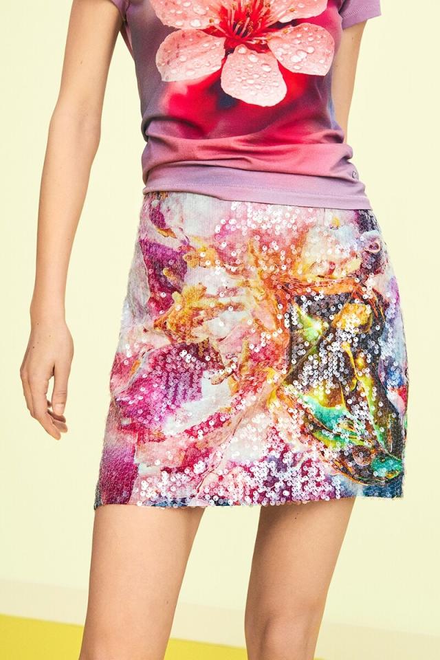 デシグアル（Desigual）/【5サイズ展開】フラワープリントミニスカート 2026SS 新作_1