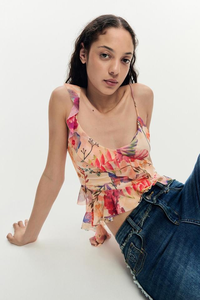 【NEW】デシグアル（Desigual）/【5サイズ展開】フラワープリントキャミソール by クリスチャン・ラクロワ 2026SS 新作_1