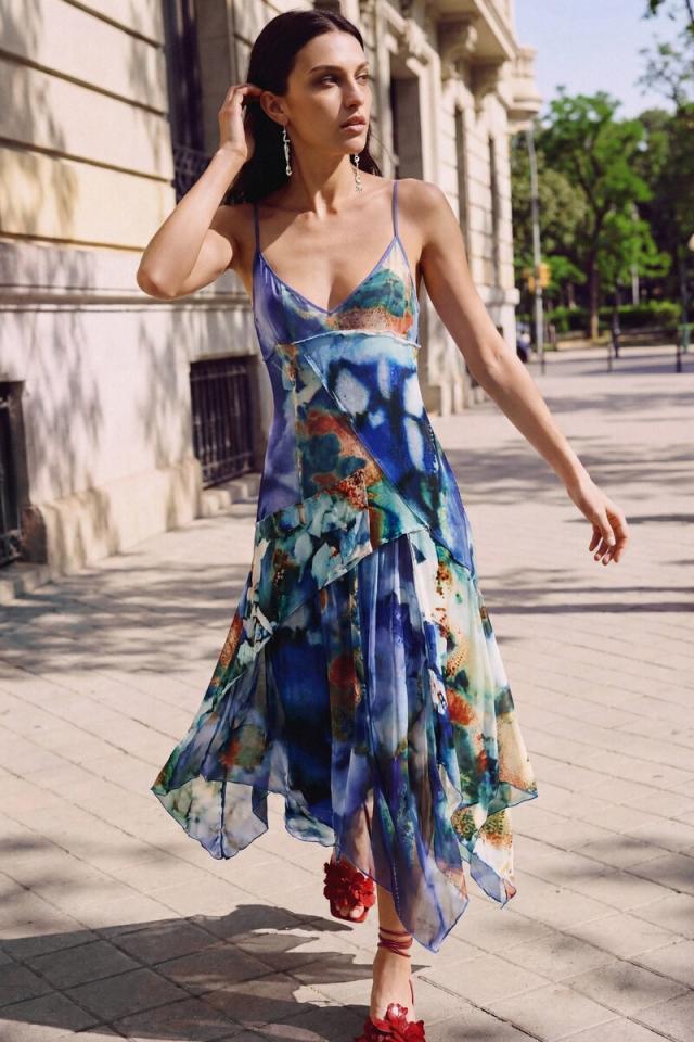 【NEW】デシグアル（Desigual）/【5サイズ展開】プリント入りアシンメトリードレス 2026SS 新作