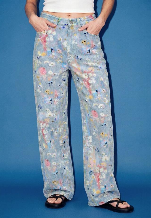 デシグアル（Desigual）/【6サイズ展開】フラワープリントデニムパンツ 2026aw 新作