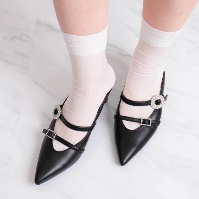 アルテミス by ダイアナ（artemis by DIANA）/ジュエルバックル　ダブルストラップミュールパンプス アルテミス by ダイアナ（artemis by DIANA）/ジュエルバックル ダブル