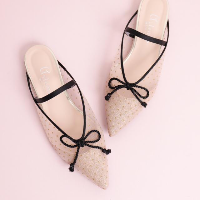 アルテミス by ダイアナ（artemis by DIANA）/ドットチュール　ワンストラップフラットミュール