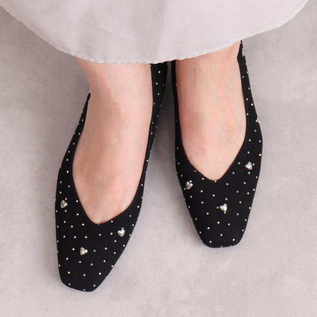 アルテミス by ダイアナ（artemis by DIANA）/【25秋冬新作】ハートリベット　スクエアトゥローヒールシューズ