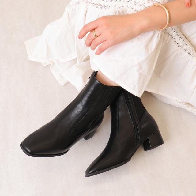 アルテミス by ダイアナ（artemis by DIANA）/【25秋冬新作】スクエアトゥ　サイドゴアショートブーツ アルテミス by ダイアナ（artemis by DIANA）/【25秋冬新作】スクエア