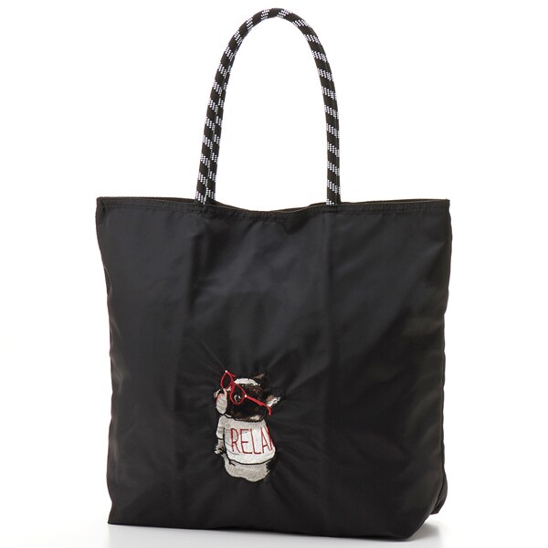 シャルエ（CHARUER）/【ナイロン】オリジナルアニマル刺繍ショルダートート シャルエ（CHARUER）/【ナイロン】オリジナルアニマル刺繍ショルダー