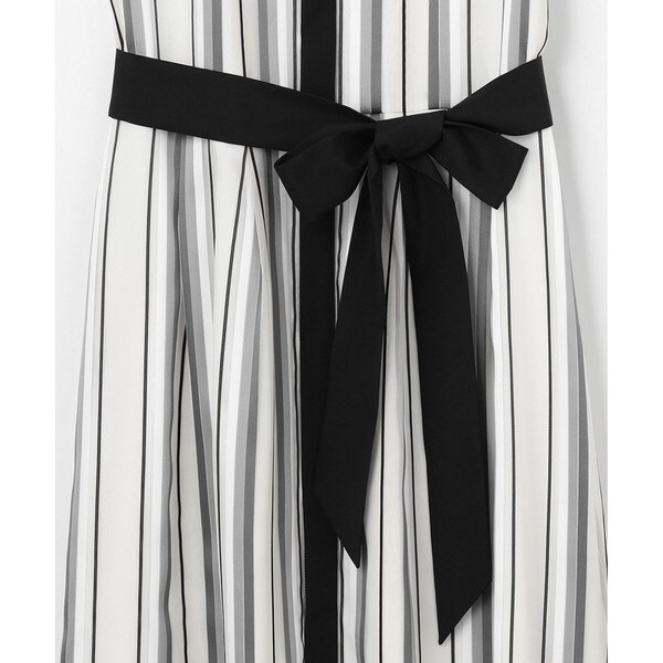 グレースコンチネンタル/シアーストライプJQワンピース 