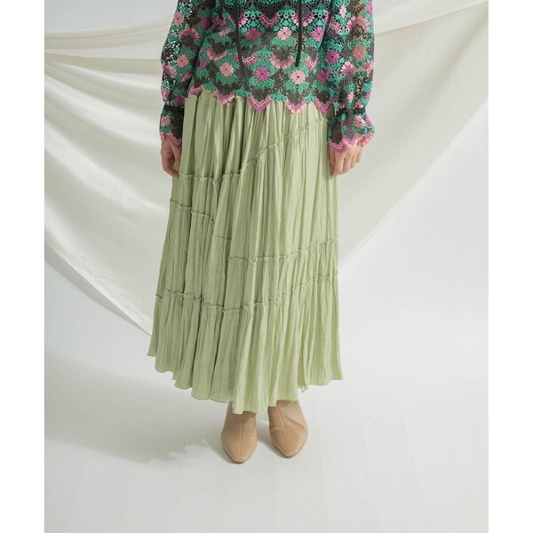 グレースコンチネンタル（GRACE CONTINENTAL）/ティアードプリーツスカート