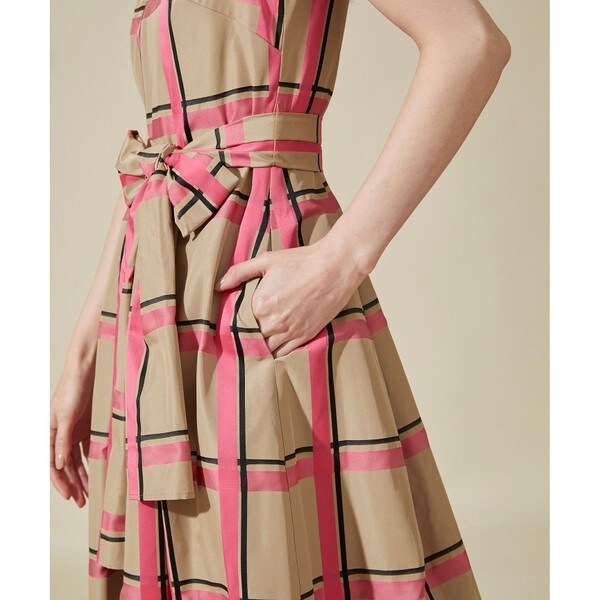 グレースコンチネンタル（GRACE CONTINENTAL）/タフタチェックリボンドレスの通販は 27,350円