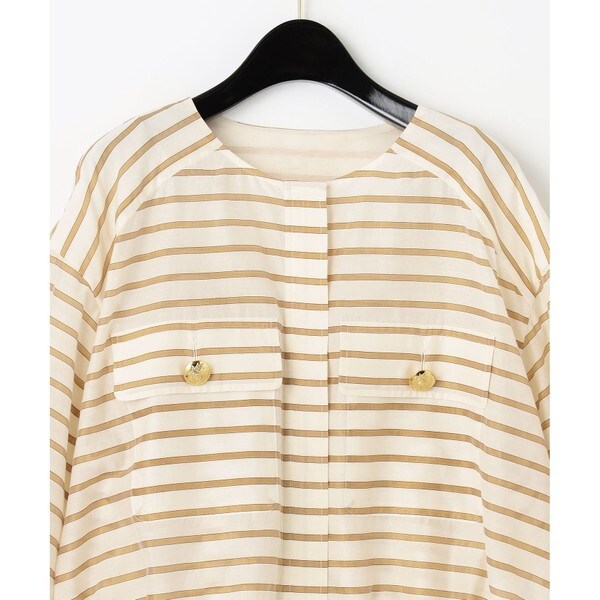 グレースコンチネンタル ノーカラーシアーブルゾン グレース