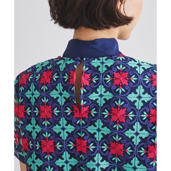 タイルパターンリボントップ タイルパターンタックスカート