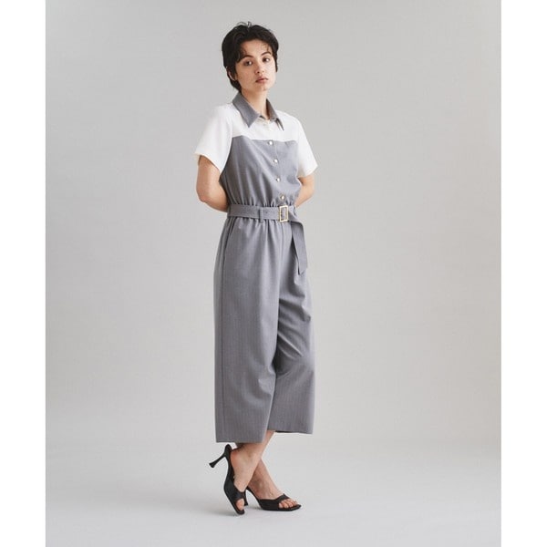 値下げ♪【未使用❤️タグ付】グレースコンチネンタル　オールインワンレースサロペット グレースコンチネンタル（GRACE CONTINENTAL）/バイカラーサロペット