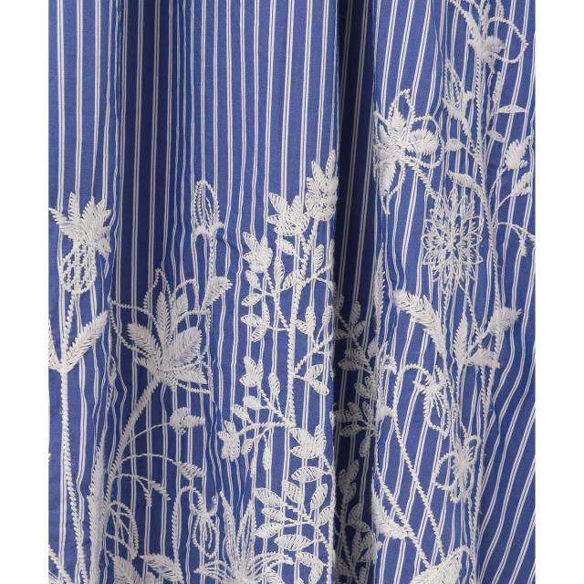 大得価，限定SALE グレースコンチネンタル/ストライプ刺繍ロングワンピース