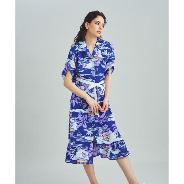 グレースコンチネンタルシャツドレス　新品 ラインフラワーシャツドレス / GRACE CONTINENTAL | GRACE