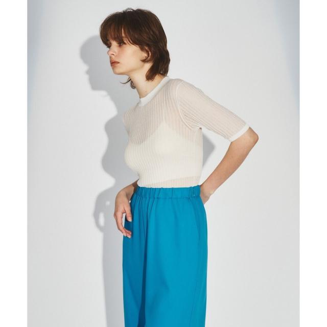 グレースコンチネンタル（GRACE CONTINENTAL）/シアーリブクルーニット