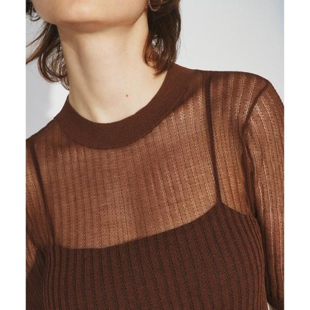 グレースコンチネンタル（GRACE CONTINENTAL）/シアーリブクルーニット