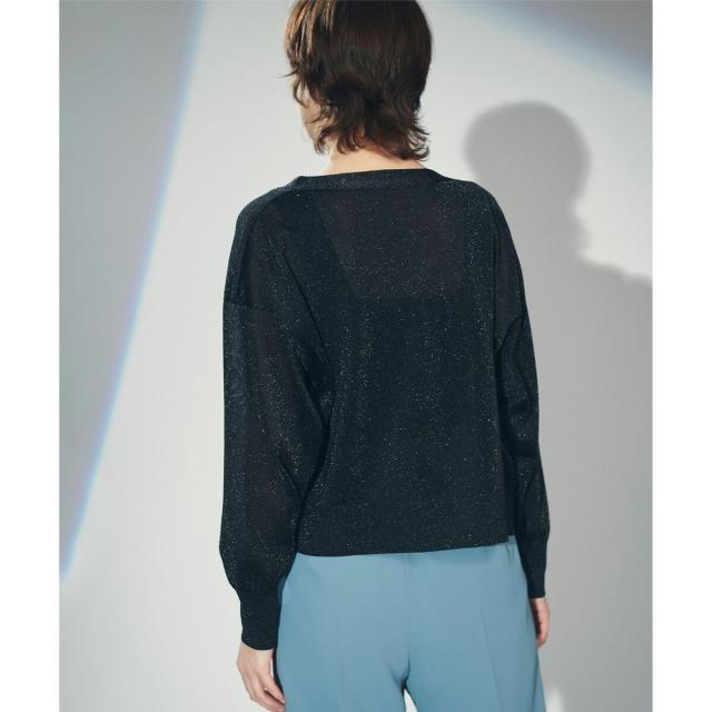 グレースコンチネンタル（GRACE CONTINENTAL）/ラメVネックニットカーディガン