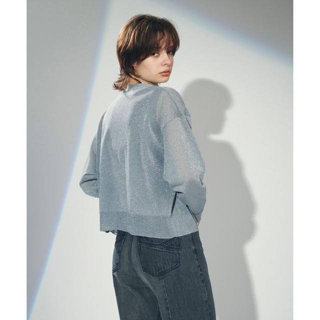 グレースコンチネンタル（GRACE CONTINENTAL）/ラメVネックニットカーディガン