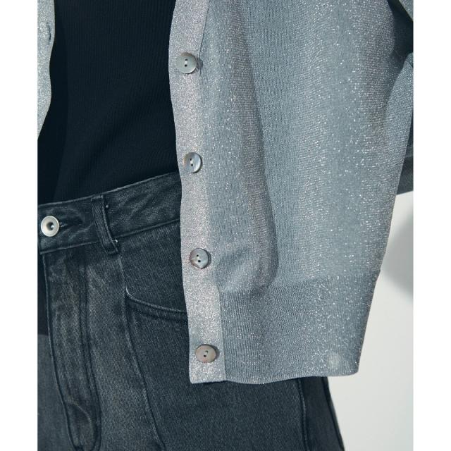 グレースコンチネンタル（GRACE CONTINENTAL）/ラメVネックニットカーディガン