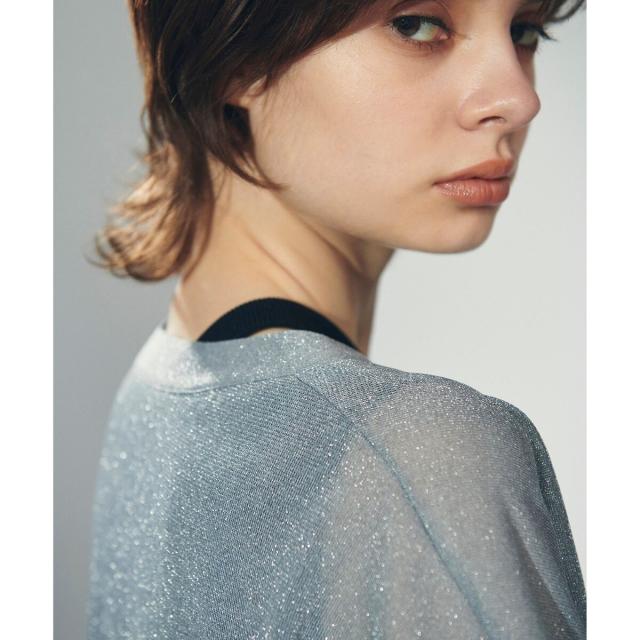 グレースコンチネンタル（GRACE CONTINENTAL）/ラメVネックニットカーディガン