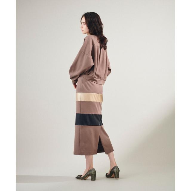 グレースコンチネンタル GRACE CONTINENTAL ワンピース 長袖 ウール ビジュー 36 黒 ブラック /KH レディース グレースコンチネンタル（GRACE CONTINENTAL）⁄ポンチコンビスカート