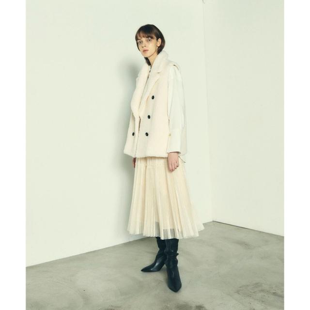 GRACE CONTINENTAL」 プリーツスカート 36 ブラック レディース