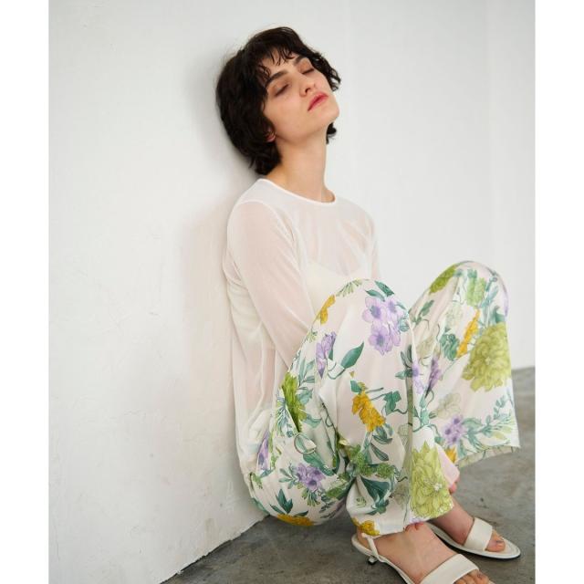 グレースコンチネンタル（GRACE CONTINENTAL）/フラワープリントワークパンツ