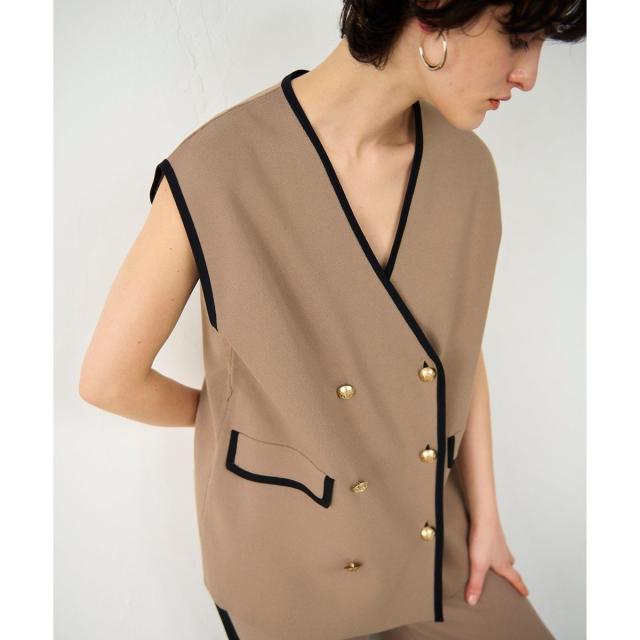 グレースコンチネンタル（GRACE CONTINENTAL）/バイカラーニットベスト