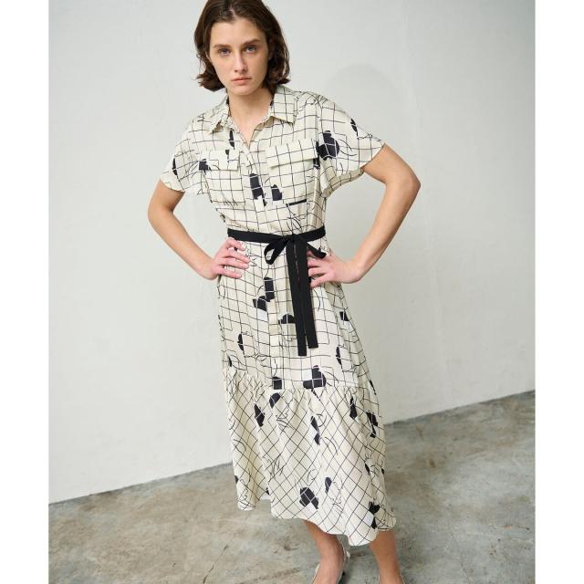 グレースコンチネンタル　フラワードレスシャツ グレースコンチネンタル（GRACE CONTINENTAL）/ラインフラワー