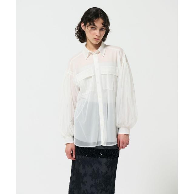 グレースコンチネンタル（GRACE CONTINENTAL）/チュールレイヤードシャツ