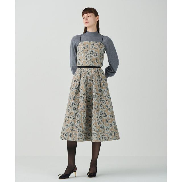 グレースコンチネンタルボタニカルプリントシャツワンピース38  