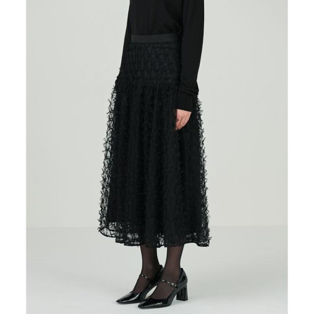 グレースコンチネンタル（GRACE CONTINENTAL）/チュールリボン刺繍スカート