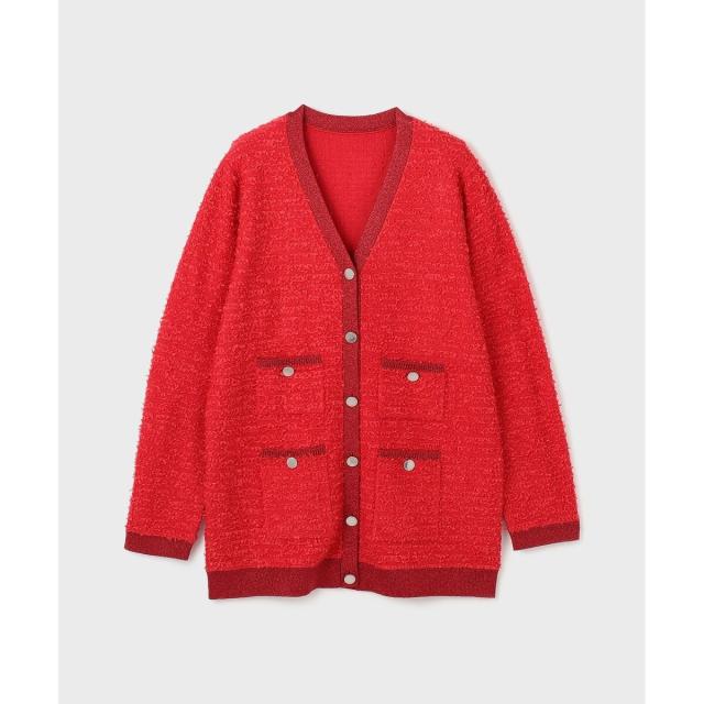 ほぼ未使用♡グレースコンチネンタル サテンコードニットカーディガン 花刺繍 36 サテンコードニットカーディガン / GRACE CONTINENTAL | GRACE