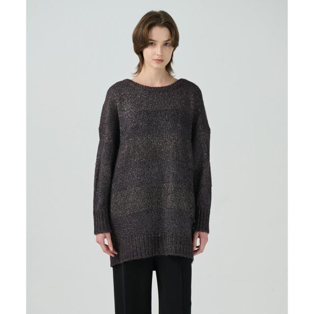 グレースコンチネンタル（GRACE CONTINENTAL）/ラメボーダーニットトップ