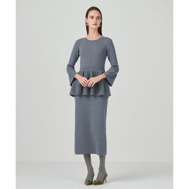 グレースコンチネンタル（GRACE CONTINENTAL）/ペプラムニットワンピースの通販は 32,450円