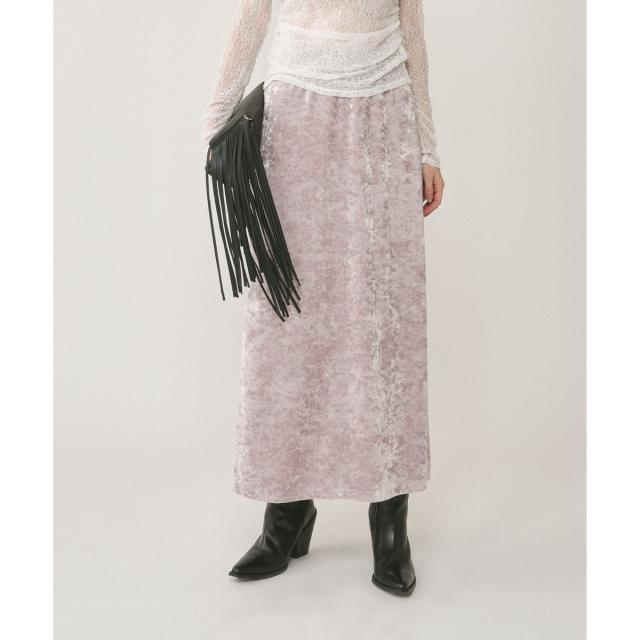 グレースコンチネンタル（GRACE CONTINENTAL）/クラッシュベロアロングスカート