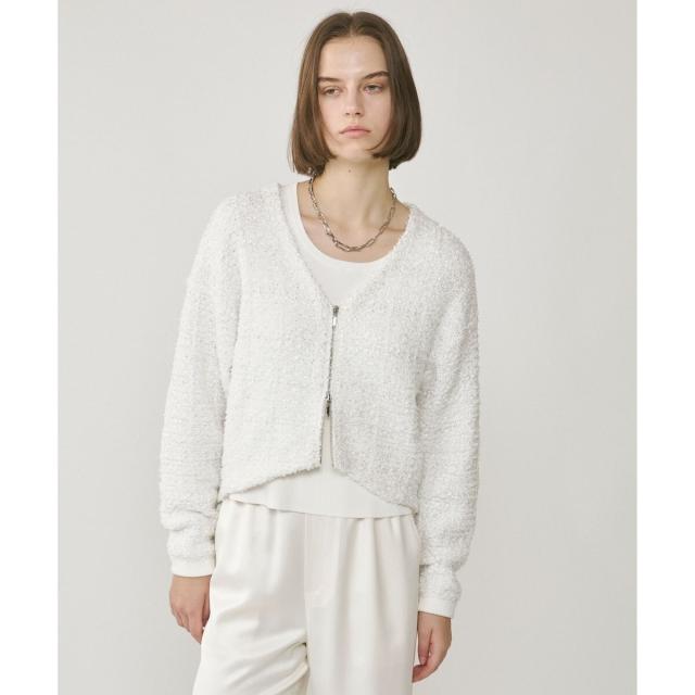 グレースコンチネンタル（GRACE CONTINENTAL）/ツイードニットzipカーディガン