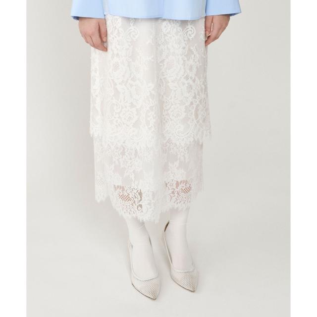 グレースコンチネンタル（GRACE CONTINENTAL）/レースレイヤードスカート