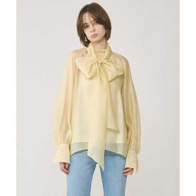 グレースコンチネンタル（GRACE CONTINENTAL）/シアーボウタイブラウス