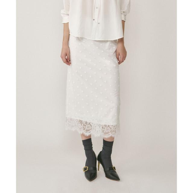 グレースコンチネンタル（GRACE CONTINENTAL）/ドットチュールタイトスカート