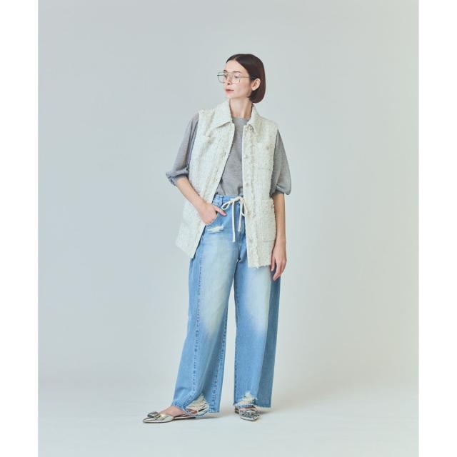 グレースコンチネンタル（GRACE CONTINENTAL）/ツイードカバーオールジレ