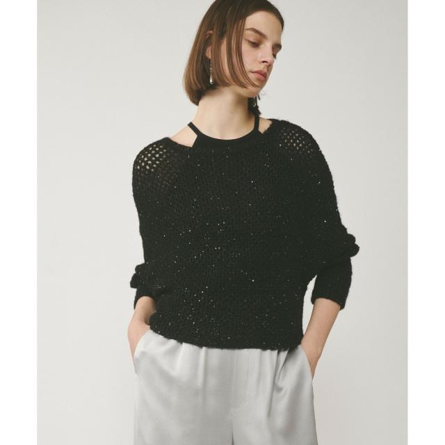 グレースコンチネンタル（GRACE CONTINENTAL）/スパンメッシュニットトップ