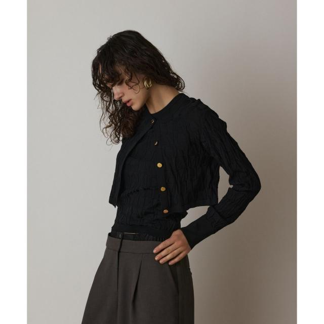 グレースコンチネンタル（GRACE CONTINENTAL）/モノグラムニットカーディガン